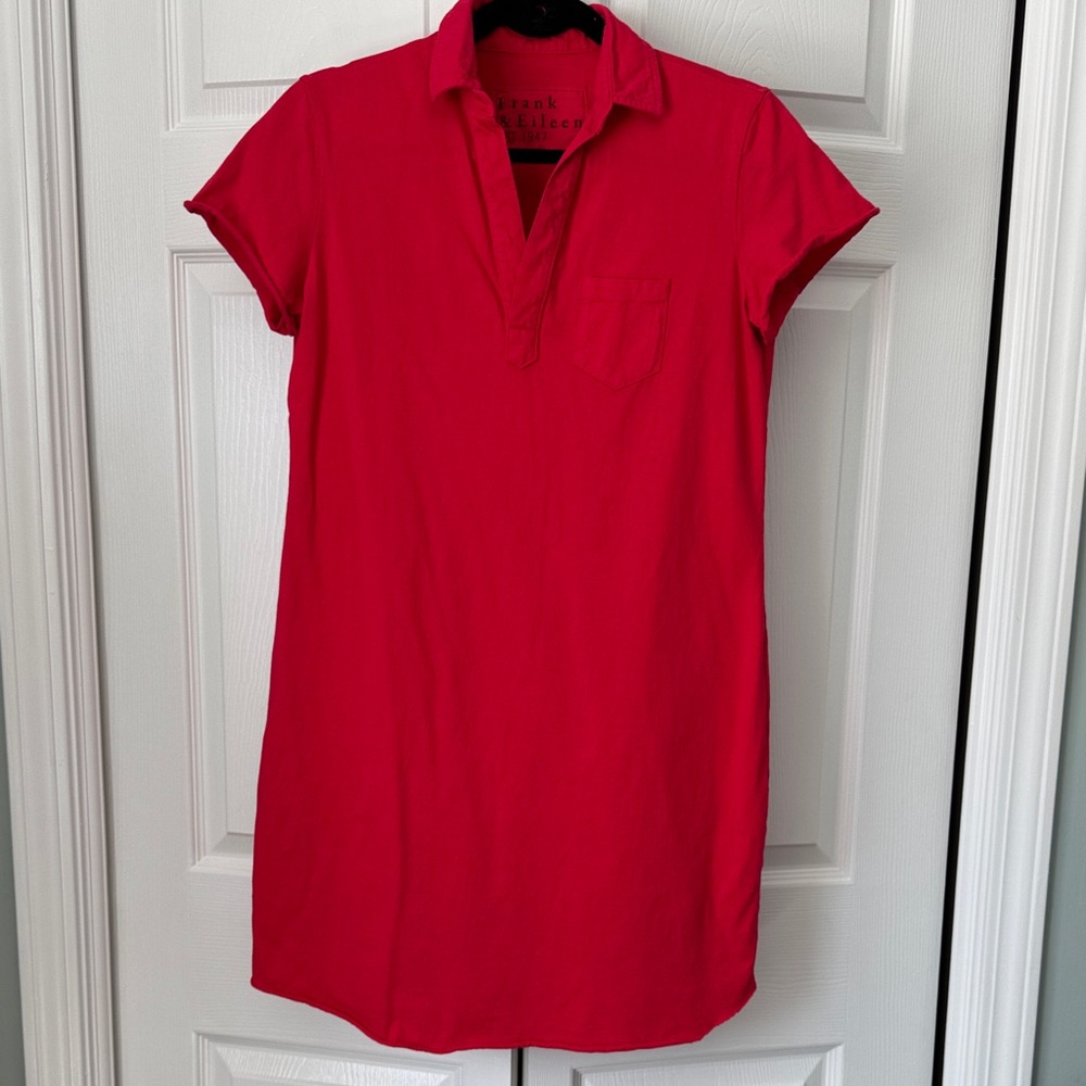 Frank & Eileen Red Pop Over Dress